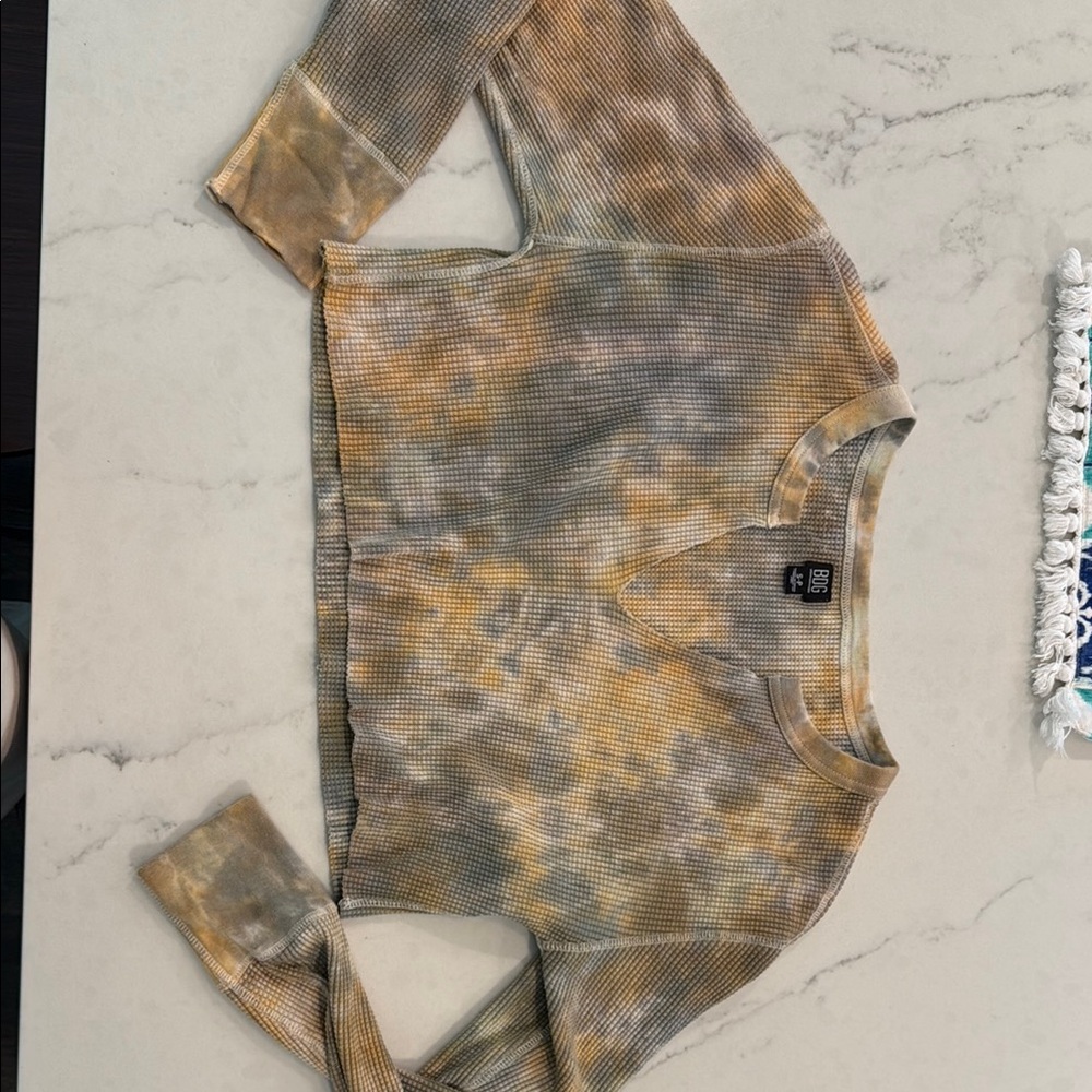 BDG Ribbed Knit Top in Earthy Tones